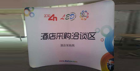 爆款直行快幕秀會議背景架_熱轉(zhuǎn)印畫面制作