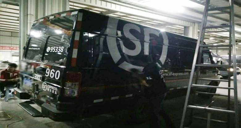 物流車隊車身廣告 順豐集裝箱車貼噴繪 物流車隊車身廣告 順豐集裝箱車貼噴繪