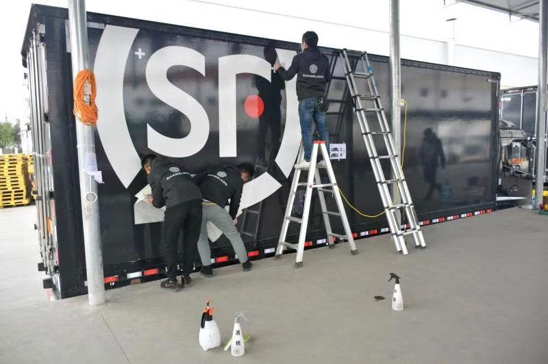 物流車隊車身廣告 順豐集裝箱車貼噴繪 物流車隊車身廣告 順豐集裝箱車貼噴繪